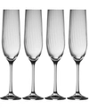 BELLEEK POTTERY ERNE FLUTE GLASS SET OF 4