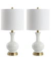 Jonathan Y Cox 22" Led Table Lamp - Set Of 2 In White/brass Gold