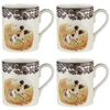 Spode Woodland Pointer Mugs, Set Of 4 In Brown