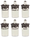 Spode Delamere Spice Jars, Set Of 6 In Brown