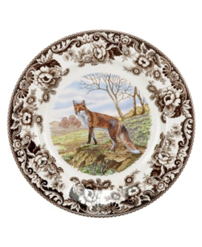 Spode Woodland Red Fox Dinner Plate In Brown