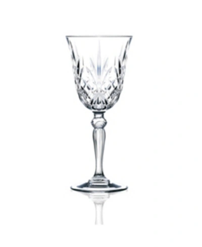 LORREN HOME TRENDS MELODIA CRYSTAL WATER GLASS SET OF 6