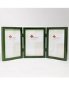 Lawrence Frames Hinged Triple Green Wood Picture Frame In Green