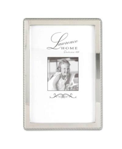 Lawrence Frames Silver Metal Picture Frame With Delicate Outer Border Of Beads
