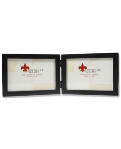 Lawrence Frames Hinged Double Black Wood Picture Frame