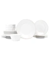 Vietri Lastra 16 Pc. Dinnerware Set, Service For 4 In White