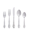 Riverridge Home Riverridge Rose 46 Piece Monogrammed Flatware Set In Silver