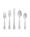 Riverridge Home Riverridge Rose 46 Piece Monogrammed Flatware Set In Silver