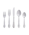 RIVERRIDGE HOME RIVERRIDGE ROSE 46 PIECE MONOGRAMMED FLATWARE SET