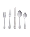 RIVERRIDGE HOME RIVERRIDGE BEADED 46 PIECE MONOGRAMMED FLATWARE SET