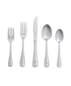 RIVERRIDGE HOME RIVERRIDGE BEADED 46 PIECE MONOGRAMMED FLATWARE SET