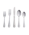 Riverridge Home Riverridge Beaded 46 Piece Monogrammed Flatware Set - N, Service For 8 In Silver