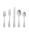 RIVERRIDGE HOME RIVERRIDGE BEADED 46 PIECE MONOGRAMMED FLATWARE SET