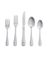 RIVERRIDGE HOME RIVERRIDGE BEADED 46 PIECE MONOGRAMMED FLATWARE SET