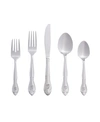 RIVERRIDGE HOME RIVERRIDGE ROSE 46 PIECE MONOGRAMMED FLATWARE SET -T, SERVICE FOR 8