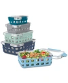 Ello Duraglass Mixed 10-pc. Food Storage Container Set, Blue In Blue