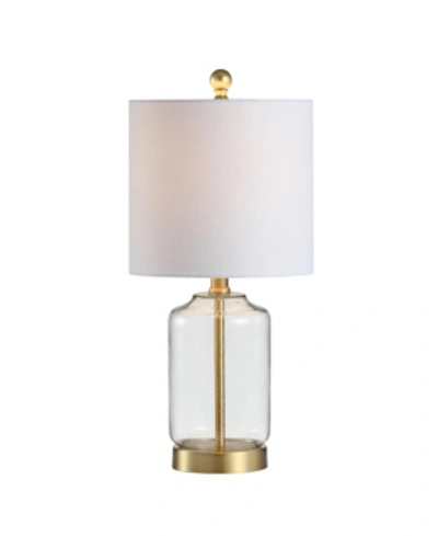 Jonathan Y Duncan 20.5" Glass/metal Led Table Lamp In Clear/brass Gold