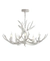 Jonathan Y Eldora 30" Adjustable Resin Antler 5-light Led Chandelier In White