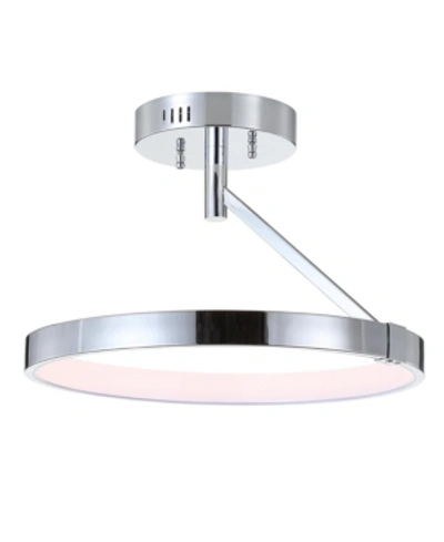 JONATHAN Y OWEN 17.5" DIMMABLE INTEGRATED LED METAL SEMI-FLUSH MOUNT