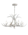Jonathan Y Eldora 26" Adjustable Resin Antler 4-light Led Chandelier In White
