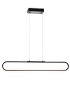 Jonathan Y Ned 39in Dimmable Adjustable Integrated Led Metal Linear Pendant In Black