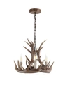 Jonathan Y Eldora 18" Adjustable Resin Antler 3-light Led Chandelier In Brown