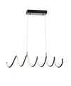 Jonathan Y Ali 31" Dimmable Adjustable Integrated Led Metal Linear Pendant In Black