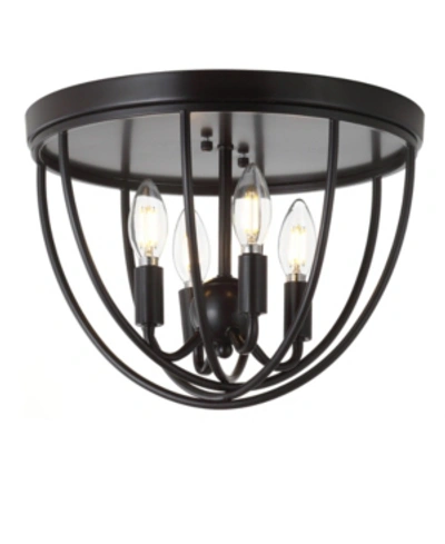 JONATHAN Y PETER 13.75" METAL LED FLUSH MOUNT