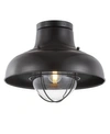 Jonathan Y Cameron 13" Metal Led Semi-flush Mount In Oil Rubbed Bronze