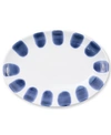 Vietri Santorini Dot Small Oval Platter In Blue