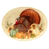 Certified International Autumn Fields Oval Turkey Platter In Dark Red/orange