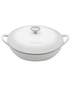 Denby Heritage Pavilion Cast Iron 4 Qt. Shallow Covered Casserole In Cream