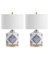 Safavieh Kamdyn Set Of 2 Table Lamps In Blue