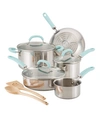 RACHAEL RAY CREATE DELICIOUS STAINLESS STEEL 10-PC. COOKWARE SET