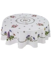 Avanti Portmeirion Botanic Garden 70" Round Tablecloth In Ivory