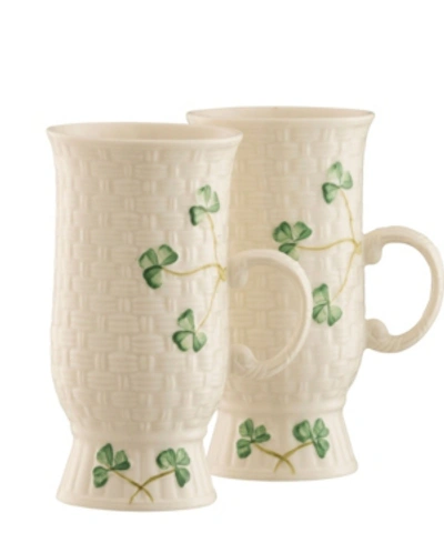 Aynsley China Irish Coffee Mugs Pair In Open White