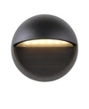 Jonathan Y Orbe 6.25" Outdoor Metal/glass Integrated Led Sconce In Black
