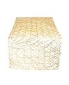 Design Imports Woven Paper Table Runner In Gold