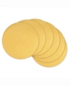 Design Imports Round Polypropylene Woven Placemat, Set Of 6 In Yellow