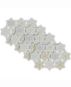Design Imports Placemat Embroidered Snowflake, Set Of 4 In White