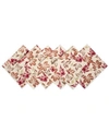 Design Imports Rustic Leaves Print Napkin, Set Of 6 In Red
