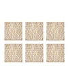 DESIGN IMPORTS WOVEN PAPER SQUARE PLACEMAT, SET OF 6