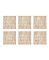 Design Imports Woven Paper Square Placemat, Set Of 6 In Taupe