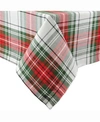Design Imports Christmas Plaid Tablecloth 52" X 52" In Green