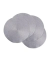 Design Imports Metallic Round Woven Placemat, Set Of 4 In Silver