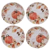 Certified International Harvest Splash Salad Plate, Set Of 4 In Multicolored