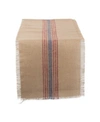 Design Imports Burlap Table Runner 14" X 72" In Multi