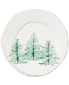 Vietri Lastra Christmas Tree Dinner Plate In Handpainted