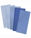 Design Imports Assorted Dishtowel, Set Of 5 In Blue
