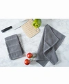 Design Imports Chevron Luxury Bar Mop, Set Of 4 In Grey
